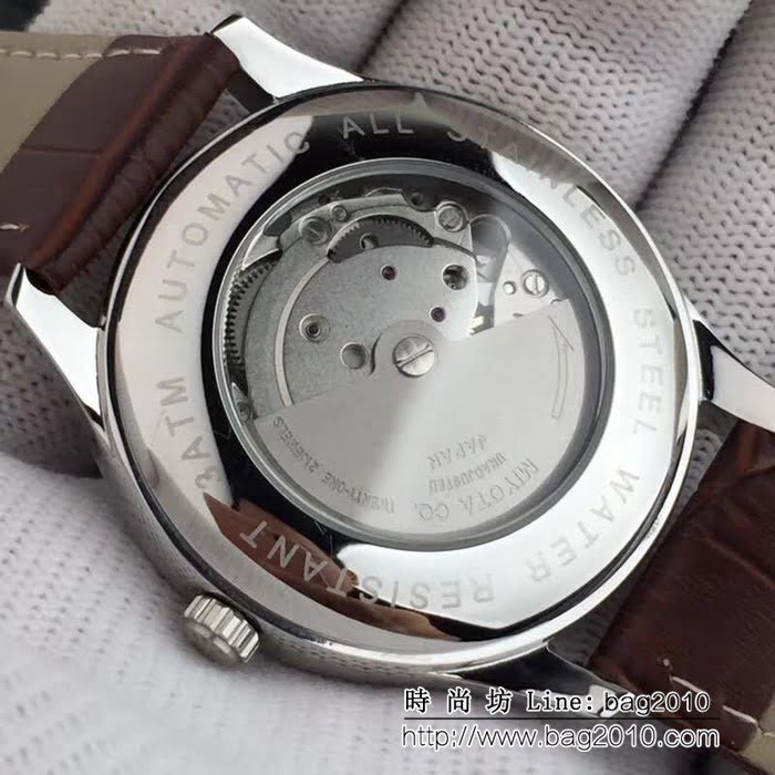 LONGINES浪琴 牛皮錶帶 全自動機械 男士腕表 WSS0125
